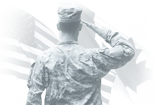 A soldier saluting